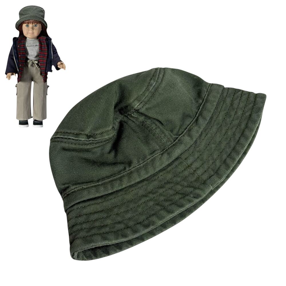 American Girl Doll Bucket Hat Cargo Plaid Outfit Accessory Pleasant Co Green Vtg